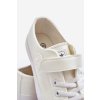 Kožené dětské tenisky na suchý zip  Delmara (Velikost 30, Barva Bílá)