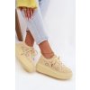 Háčkované dámské tenisky na platformě  Evalora (Velikost 38, Barva Bílá)