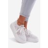 Háčkované dámské tenisky na platformě  Evalora (Velikost 38, Barva Bílá)