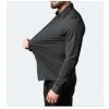 Pánská elastická košile (Barva Šedá, Velikost 6XL)
