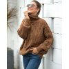 Oversize svetr s copánkovým vzorem (Barva Černá, Velikost S)