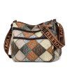 Barevná patchwork crossbody kabelka (Barva Modrá)