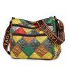 Barevná patchwork crossbody kabelka (Barva Modrá)