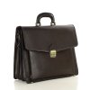 Pánská kožená aktovka kancelářská business taška LORENZ (Barva Tmavě hnědá)