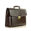 Pánská aktovka LORIS kožená taška tmavě hnědá (Barva Tmavě hnědá)