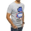 Pánské tričko s potiskem  RX4404 (Velikost M, Barva Světle šedá)