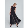 Černý overal se šifonovou sukní M717 (Barva Černá, Velikost L)