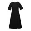 s240 wrap front dress black