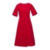 s240 wrap front dress red