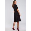 s240 wrap front dress black
