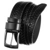 Pánský spletený kožený opasek se sponou (Velikost 105)