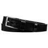 Pánský opasek z přírodní lícové kůže (Velikost 90, Barva Černá)