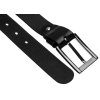 Pánský opasek z přírodní lícové kůže (Velikost 90, Barva Černá)