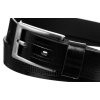 Pánský opasek z přírodní lícové kůže (Velikost 90, Barva Černá)