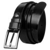 Pánský opasek z přírodní lícové kůže (Velikost 90, Barva Černá)