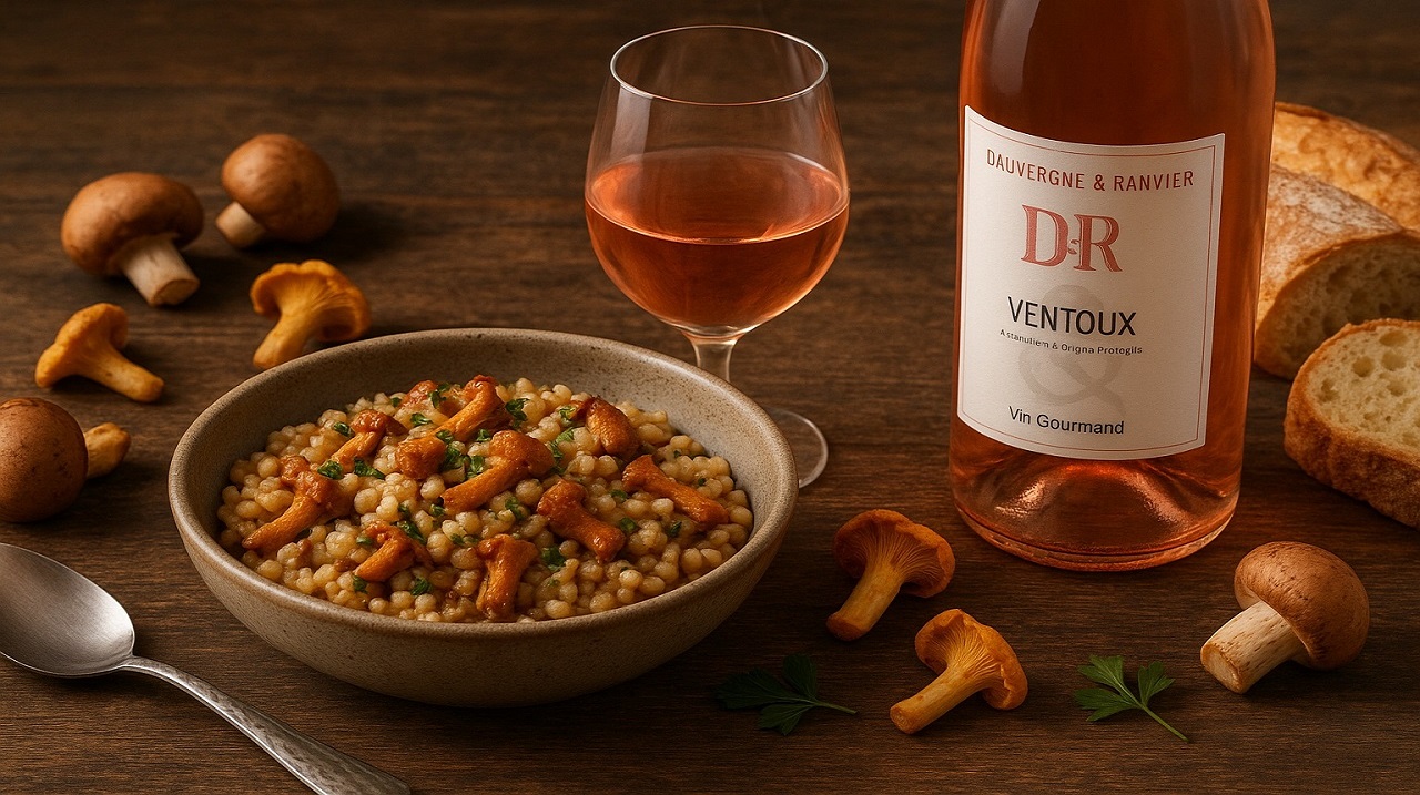 Liškovo-kroupové ragú & Ventoux rosé Dauvergne/Ranvier