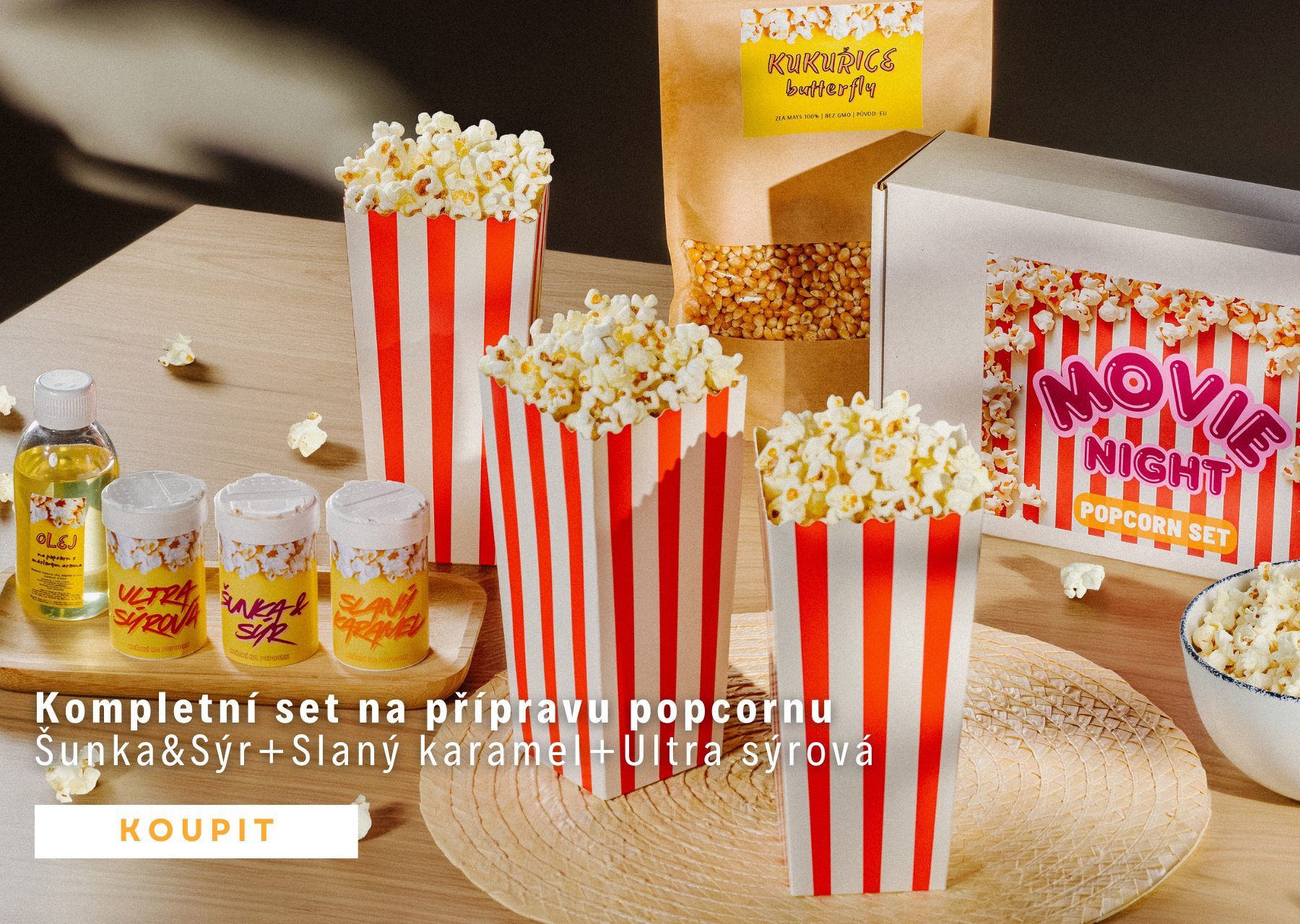 Kompletní set na přípravu popcornu