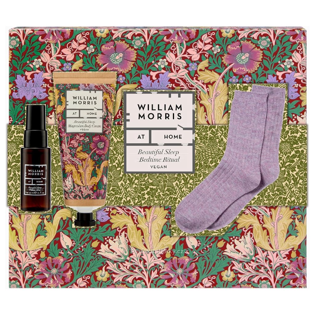 Dárková sada péče o tělo a ponožek - 3 ks | William Morris Beautiful Sleep