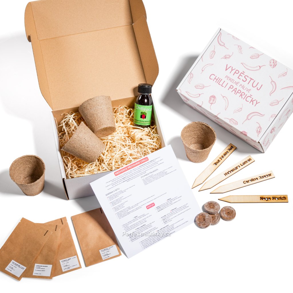 Sada na pěstování chilli papriček | Ultra Hot Edition