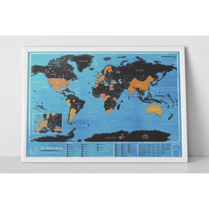 Stírací mapa světa - Ed Sheeran edice