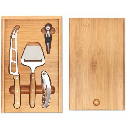 Dárková sada na servírování sýru a vína Wine&Cheese | 4dílná