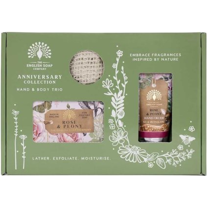 Dárková sada péče o tělo a ruce - 3 ks | Růže & Pivoňka