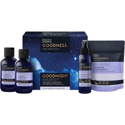 Dárková sada péče o tělo - 4 ks | Goodness Sleep - Levandule & Bergamot