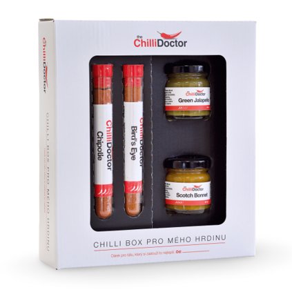 Dárkový chilli box pro mého hrdinu | 2x mash + 2x koření