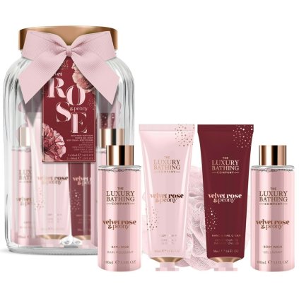Dárková sada s péčí o tělo a ruce - 5 ks | Velvet Rose & Peony
