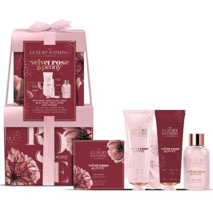 Dárková sada s péčí o tělo - 5 ks | Velvet Rose & Peony