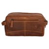 Pánská kožená toaletní taška Vikten | koňaková