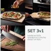 Pizza set 3v1 - kámen na pečení + lopatka + XL nůž