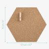 Korkové hexagony na zeď - 10 ks včetně 50 kolíčků