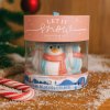 Dárková sada šumivek do koupele - 3 × 100 g | Let it Snow - Penguins