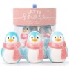 Dárková sada šumivek do koupele - 3 × 100 g | Let it Snow - Penguins