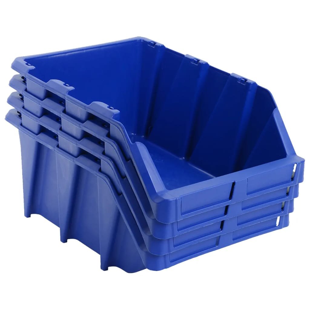 Stohovatelné skladovací zásobníky - modré - 35 ks | 218x360x156 mm