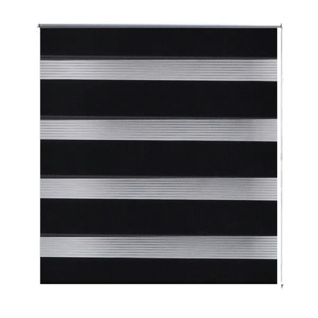 Roleta den a noc - Zebra - Twinroll - černá | 50x100 cm