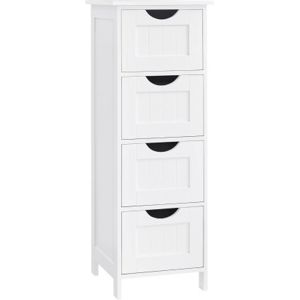 Koupelnová skříňka Kulten se 4 zásuvkami – 82x30x30 cm | bílá
