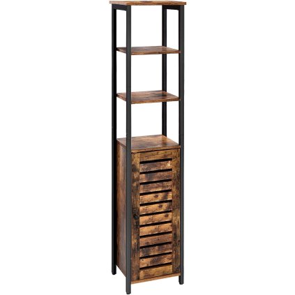 Koupelnová skříňka Gjøvik v industriálním stylu – 167x37x30 cm | hnědá