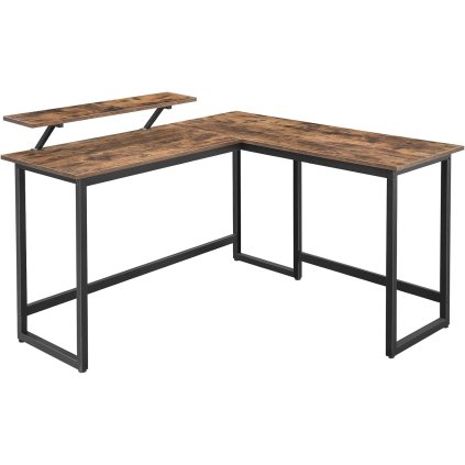 Kancelářský stůl do L VASAGLE LWD56X - 140x130x76/91,5 cm
