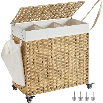 Koš na prádlo LCB363N01 - 140 litrů, 66x66x33 cm | PP ratan