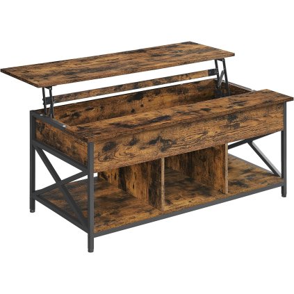 Konferenční stolek Norheim II - multifunkční - industriální styl | 120x60x(48-62) cm