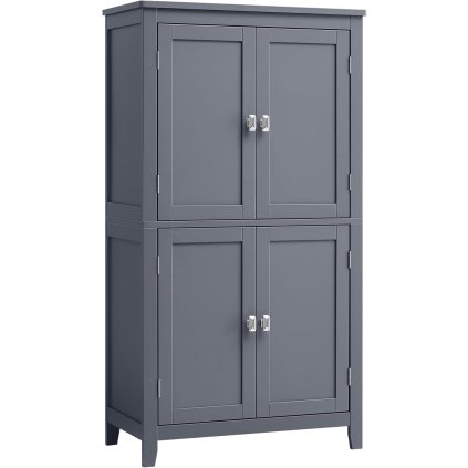 Koupelnová komoda Skarbøvik se 4 dvířky - 110x60x30 cm | šedá
