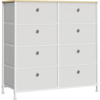 Komoda VASAGLE LTS024W57 s 8 zásuvkami - 81,5x80x30 cm | světle šedá