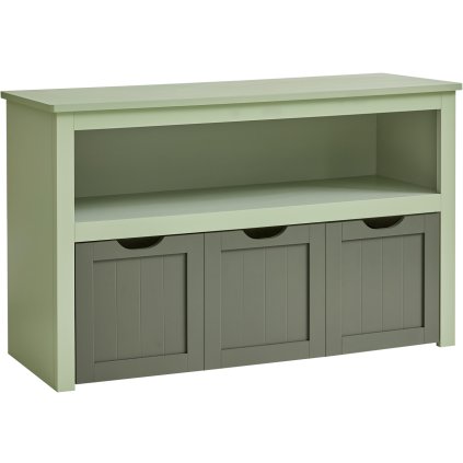 Dětská skříň / komoda Loppa s pojízdnými boxy -  60x102x30 cm | zelená