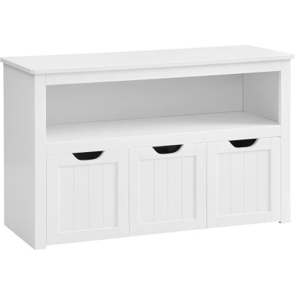 Dětská skříň / komoda Loppa s pojízdnými boxy -  60x102x30 cm | bílá