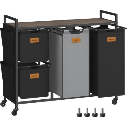 Koš na prádlo s poličkou BLH203B01 - 150 litrů | 80,5x98,6x33 cm