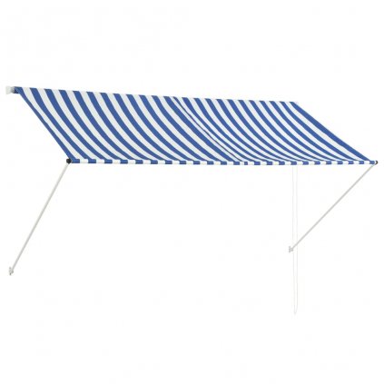 Zatahovací markýza - modro-bílá | 250x150 cm