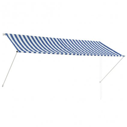 Zatahovací markýza - modro-bílá | 300x150 cm