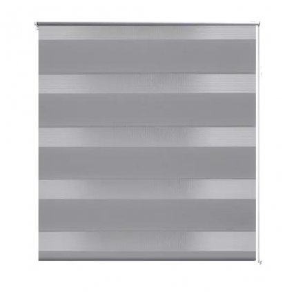 Roleta den a noc - Zebra - Twinroll - šedá | 120x175 cm